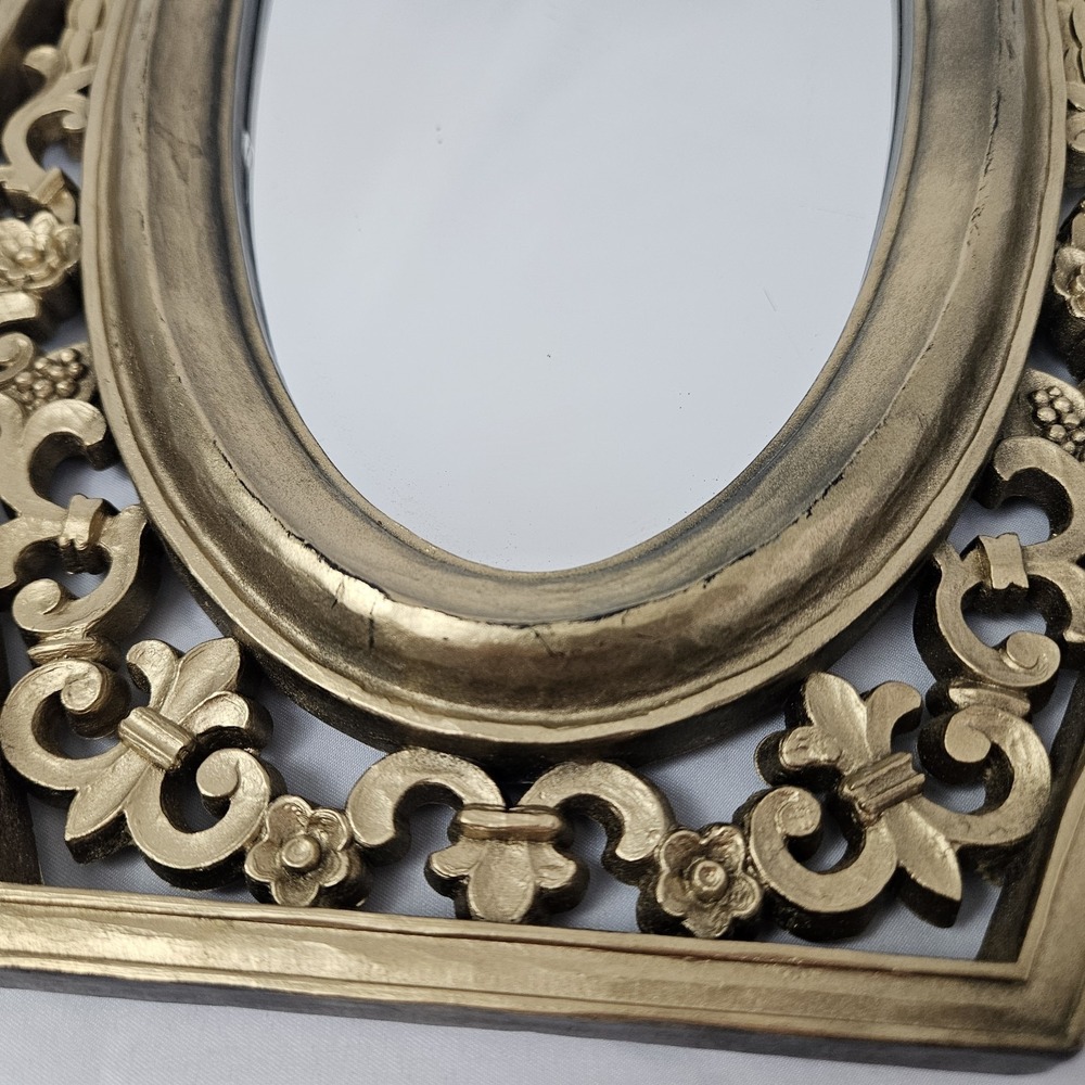 Vintage Hollywood Regency Gold Mirror Dart Ind 1964 MCM French Ornate - Picture 7 of 13